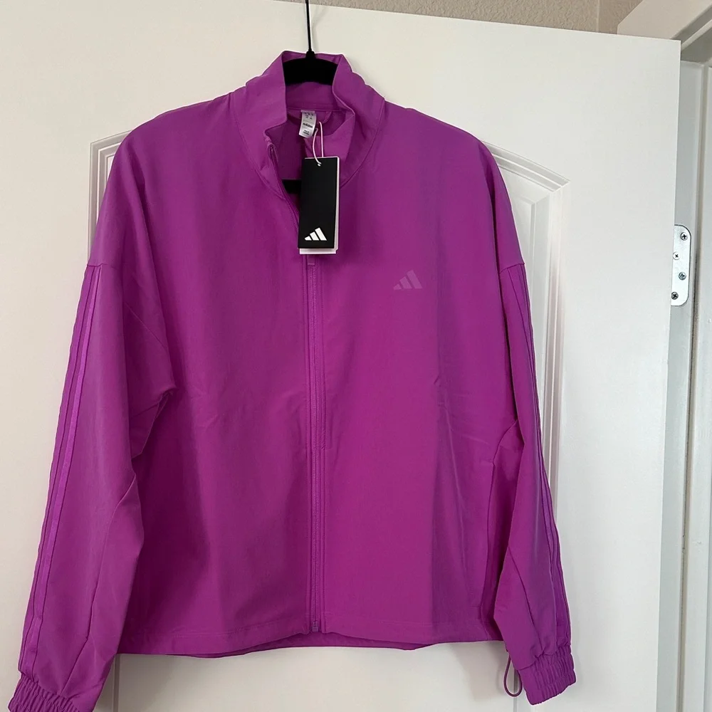Adidas Women's Vibrant Purple Bomber Jacket - Picture 1 of 1